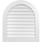 Ekena Millwork Round Top Surface Mount PVC Gable Vent: Non-Functional, w/ 3-1/2"W x 1"P Standard Frame, 30"W x 34"H GVPRT30X3401SN - alternate 1